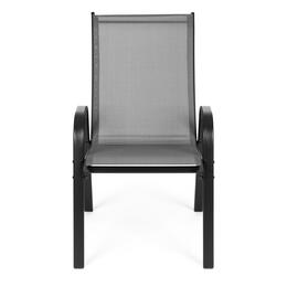 Set 4 šedých záhradných stoličiek na terasu alebo balkón, MultiGarden