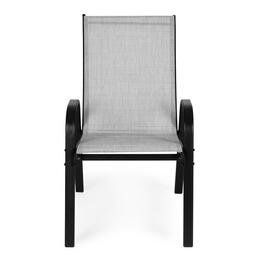 Set 4 svetlo šedých záhradných stoličiek na terasu alebo balkón