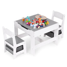 Detský nábytkový set – stôl a 2 stoličky s tabuľou ECOTOYS