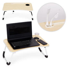 Skladací stojan na laptop s lampou a ventilátorom ModernHome 60x40 cm