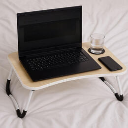 Skladací stojan na laptop s lampou a ventilátorom ModernHome 60x40 cm