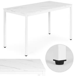 Kuchynský a jedálenský stôl pre 4-5 osôb, biely mramor 120x60 cm - ModernHome