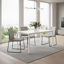 Biely kuchynský a jedálenský stôl pre 4-5 osôb ModernHome 120x60 cm
