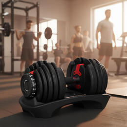 Nastaviteľná činková sada z liatiny s podstavcom 2.5-24 kg, MOVEPRO
