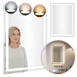 Zrkadlo do kúpeľne s LED osvetlením 50x70 cm, dotykový spínač