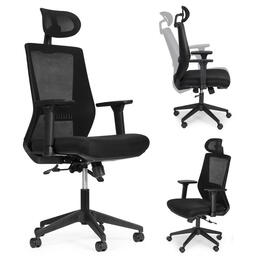 Ergonomická otočná kancelárska stolička čierna ModernHome