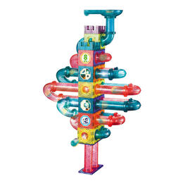 Magnetické LED stavebné bloky s mramorovým dizajnom - 166 kusov