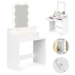 Toaletný stolík s LED zrkadlom ModernHome