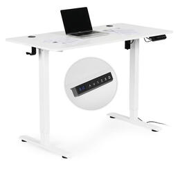Elektrický stôl 120x60 cm s výškou 72–117 cm biely ModernHome