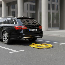 Sklápací parkovací zámok 40 cm s kľúčom