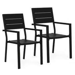 Set 2 čiernych záhradných stoličiek na terasu alebo balkón