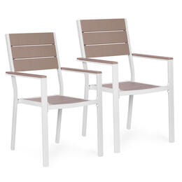Set 2 bielych záhradných stoličiek na terasu alebo balkón