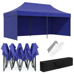 Automatický záhradný altánok 3×6 m, modrý