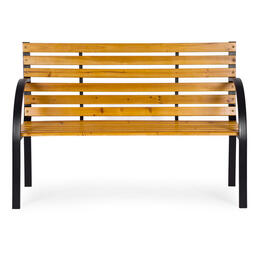 Drevená záhradná lavička s operadlom 122×57 cm