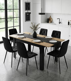 Rozkladací stôl z artisan dubu 120–160 × 80 cm pre kuchyňu a jedáleň