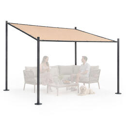 Záhradná pergola MultiGarden 3x3 m - Oceľový altánok v béžovej farbe