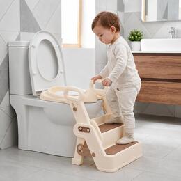 Detský toaletný sedák s krokmi a madlami ECOTOYS