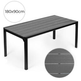 Veľký záhradný stôl pre 8 osôb z polywoodu 180×90 cm – šedá doska MultiGarden