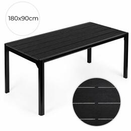 Veľký záhradný stôl pre 8 osôb 180×90 cm – čierny MultiGarden