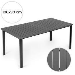 Veľký záhradný stôl pre 8 osôb 180×90 cm – šedý vrch MultiGarden