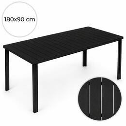 Veľký záhradný stôl pre 8 osôb 180×90 cm – čierny MultiGarden