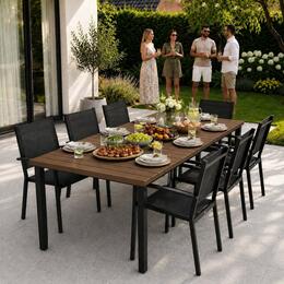 Veľký záhradný stôl pre 8 osôb 180×90 cm – hnedý vrch MultiGarden