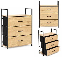 Textilný organizér s 3 šuflíkmi ModernHome, 60 cm
