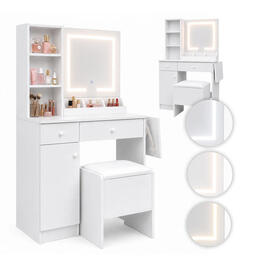 Toaletka s LED osvetlením a zrkadlom ModernHome