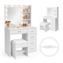 Toaletka s LED osvetlením a zrkadlom ModernHome