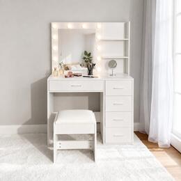 Toaletka s LED osvetlením a zrkadlom ModernHome