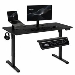 Elektrický stôl 140x60 cm s reguláciou výšky 72-118 cm čierny ModernHome