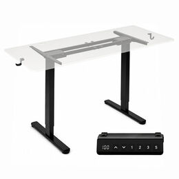 Elektricky nastaviteľný stôl ModernHome s výškou 72-120 cm a čiernym povrchom
