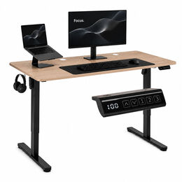 Elektrický stôl 120x60 cm s výškou nastaviteľnou 72-118 cm svetlý dub ModernHome