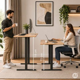 Elektrický stôl 120x60 cm s výškou nastaviteľnou 72-118 cm svetlý dub ModernHome