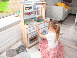 Detská drevená kuchynka s doplnkami ECOTOYS