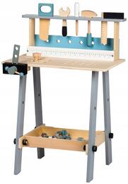 Drevený pracovný stôl s náradím Ecotoys - 32 prvkov