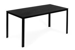 Záhradný stôl pre 6 osôb z polywoodu, čierny, 156x78 cm - MultiGarden