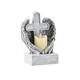 Figúra kríž s krídlom a LED sviečkou 14,5 x 12 x 19,5 cm
