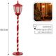 Vianočná lampa 30 x 30 x 150 cm červená s teplým bielym LED osvetlením
