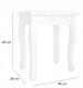 Biely vintage taburet 38 x 28 x 45 cm