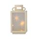 Vianočný lampión s LED svetlom 11 x 11 x 20,5 cm, biely s 3D efektom