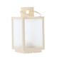 Vianočný lampión s LED svetlom 11 x 11 x 20,5 cm, biely s 3D efektom