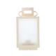 Vianočný lampión s LED svetlom 11 x 11 x 20,5 cm, biely s 3D efektom