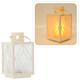 Biela vianočná lampa s LED náplňou, 11 x 11 x 20,5 cm