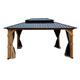 Drevená altána 300 x 365 x 278,3 cm – Elegancia a komfort vo vašej záhrade