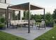 Šedá hliníková pergola s LED osvetlením 3 x 3 x 2,5 m