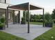 Šedá hliníková pergola s LED osvetlením 3 x 3 x 2,5 m