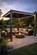 Bioklimatická hliníková pergola s LED osvetlením 3 x 3 x 2,5 m - drevodekor