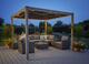 Bioklimatická hliníková pergola s LED osvetlením 3 x 4 m - drevený vzhľad