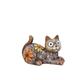 Záhradná figúrka mačky s LED svetlami v očiach
